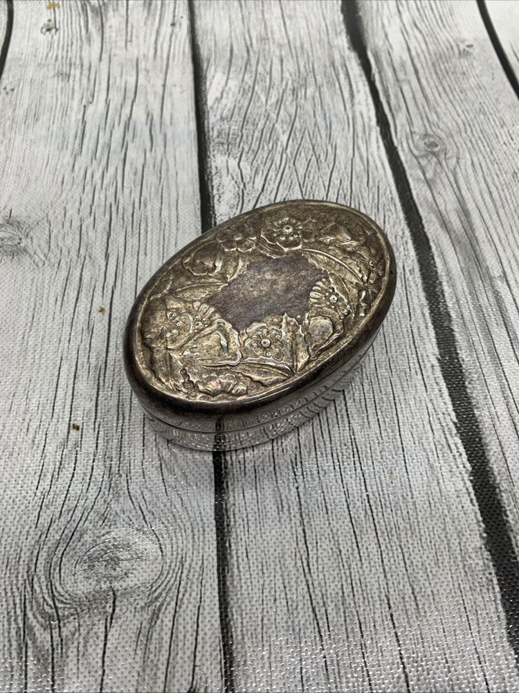 Gorham Silver EP Trinket Box YC 1950