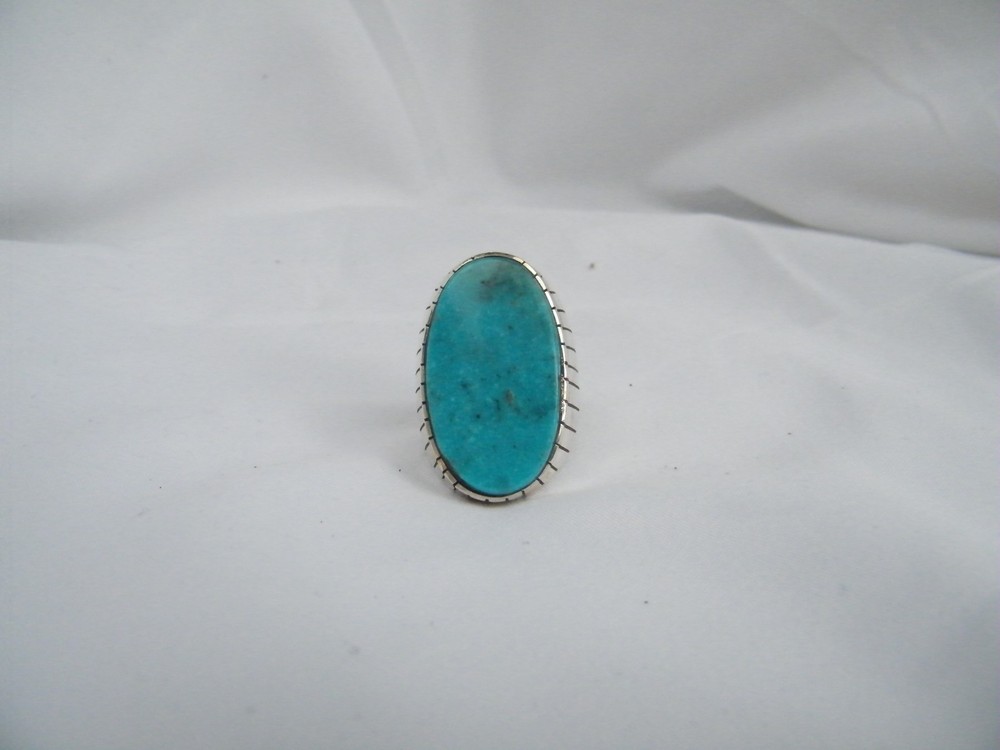 Native American Sterling Silver Turquoise Ring