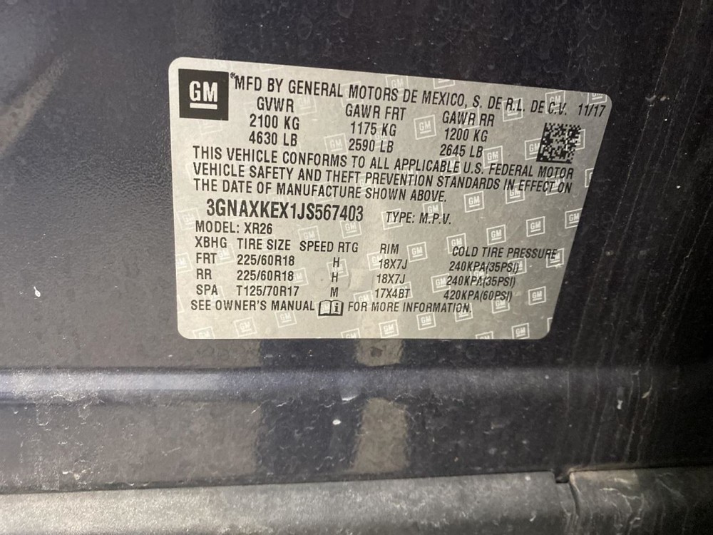 Complete Console Front Floor Fits 18-24 EQUINOX 1040857