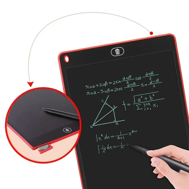 LCD Writing Board For Graffiti, Drawing Board, Children's Writing Board - Red