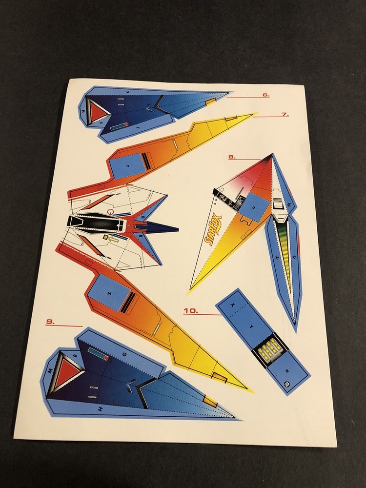 star fox Nintendo power stickers insert