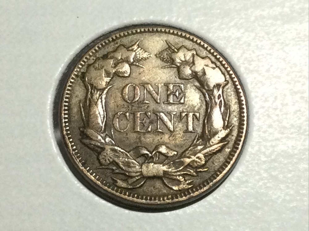 1857 Flying Eagle Cent in extremely fine/almost uncirculated