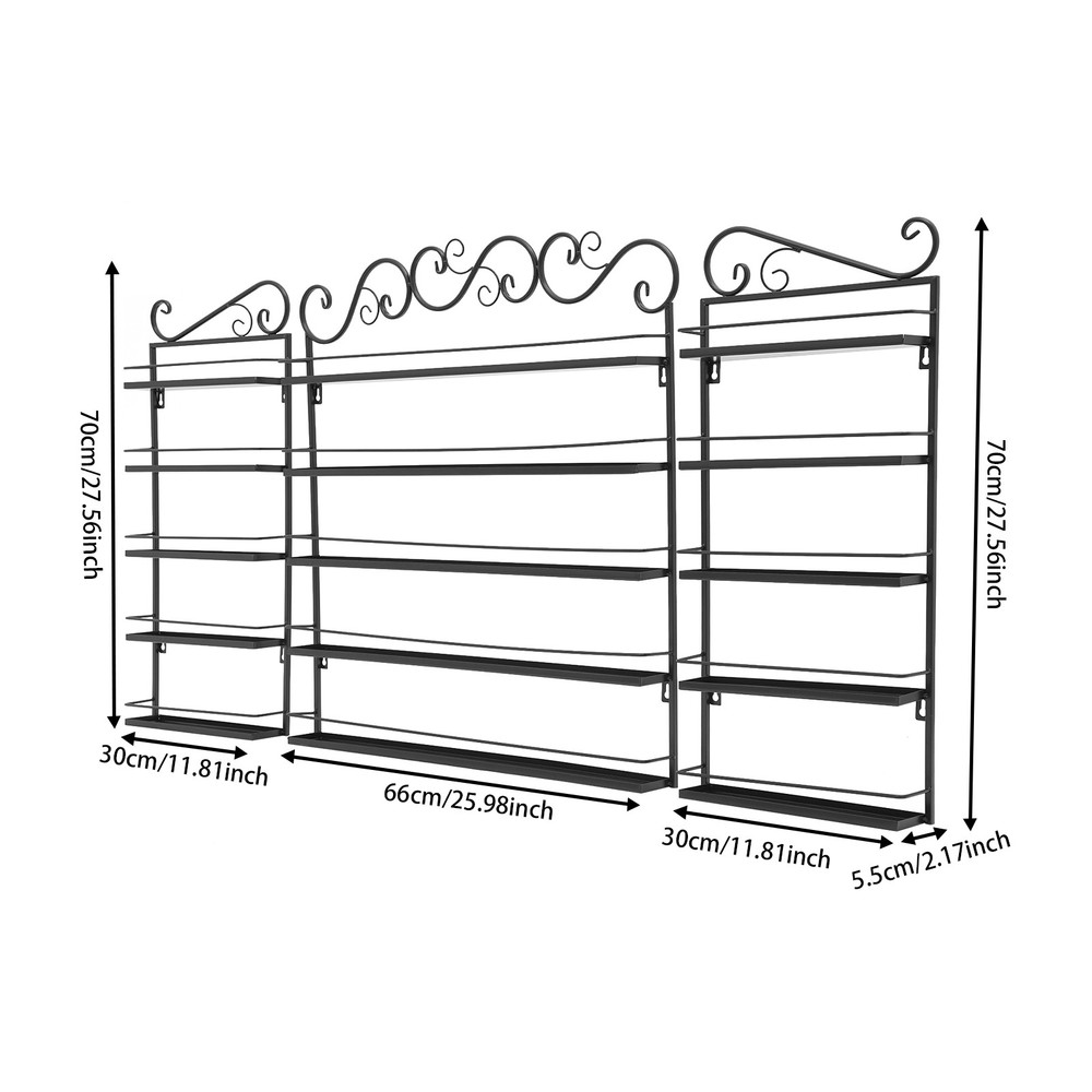 Nail Polish Organizer Wall Mount Rack Essential Oil Storage Display Holder Shelf