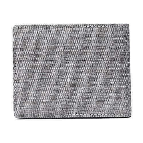 Minimalist Fabric Wallet Bifold RFID Blocking… Light Grey