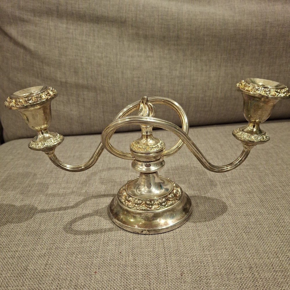 Vintage Silver Plated Candleabra unmarked