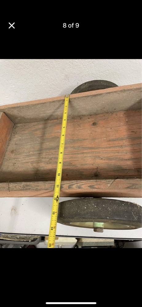 Antique small pull behind wood wagon NLH