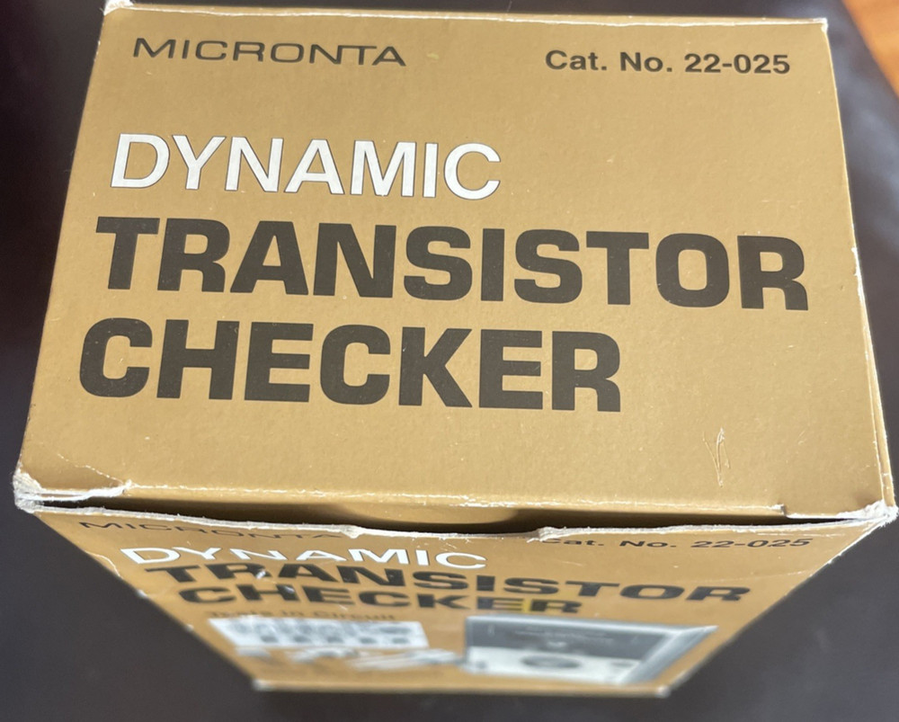 Micronta Dynamic Transistor Checker 22-025 With Original Box & Manual Works