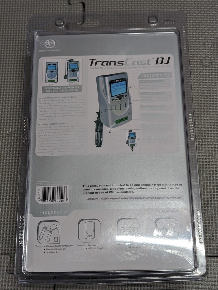 DLO TransCast DJ DIGITAL FM TRANSMITTER NEW SEALED, RARE