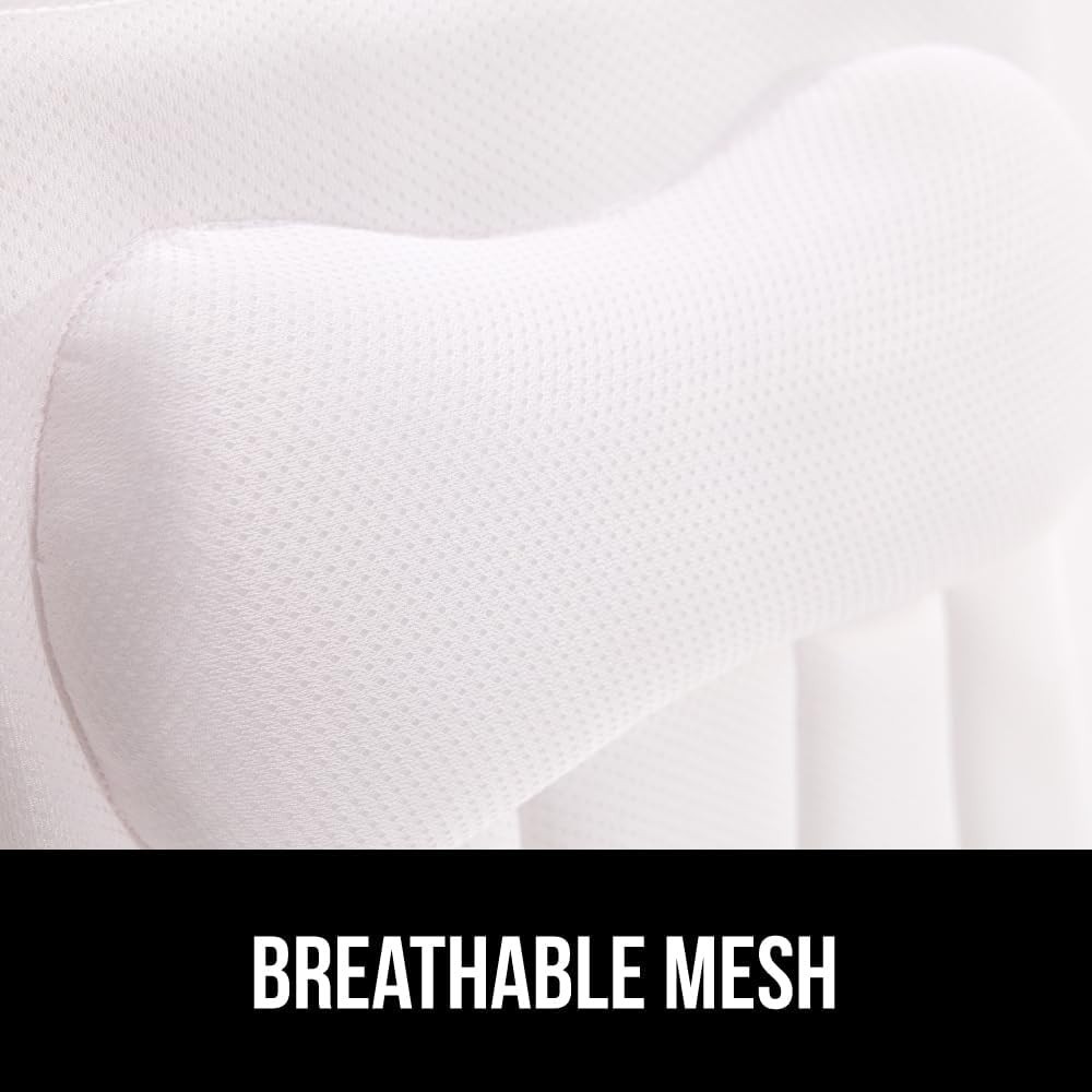 Ergonomic Bath Pillow - Machine Washable, 16.5'' Mesh Support for Relaxation