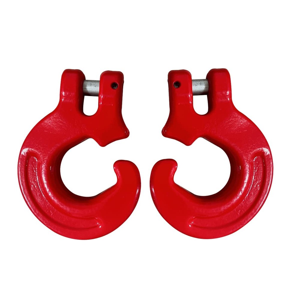 2pack G80 Chain Hook 5/16 Logging Chain Choker Hook With 2 Tons /4400lbs Workin