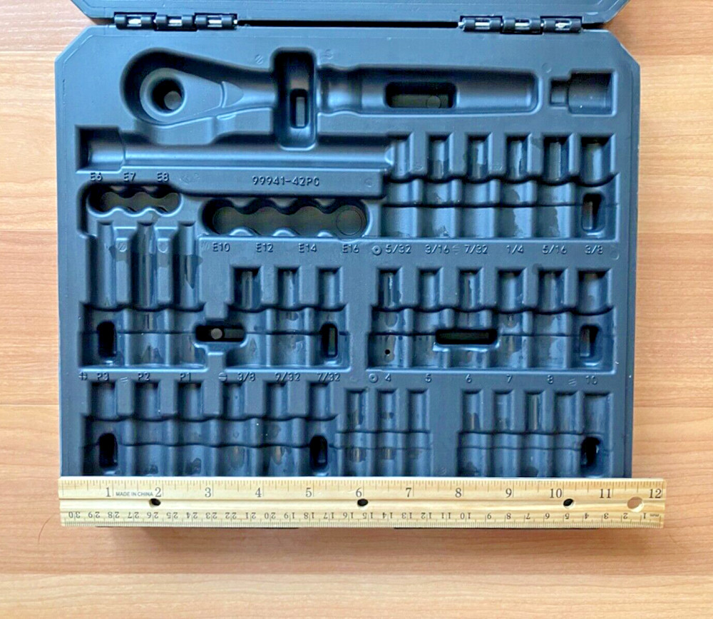 CRAFTSMAN 42 pc *EMPTY* Socket Set Storage Case 3/8" and 1/4" Drive *NO TOOLS*