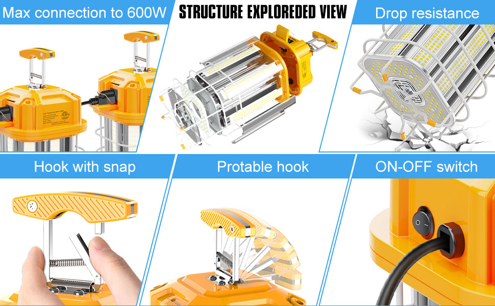 150W LED Temporary Work Light Industrial Construction High Bay Project Lighting