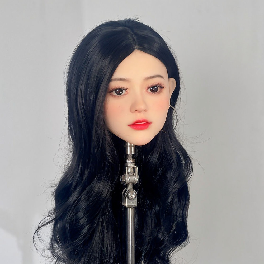 M16 threaded TPE head model, makeup and hairstyle practice, complimentary wig
