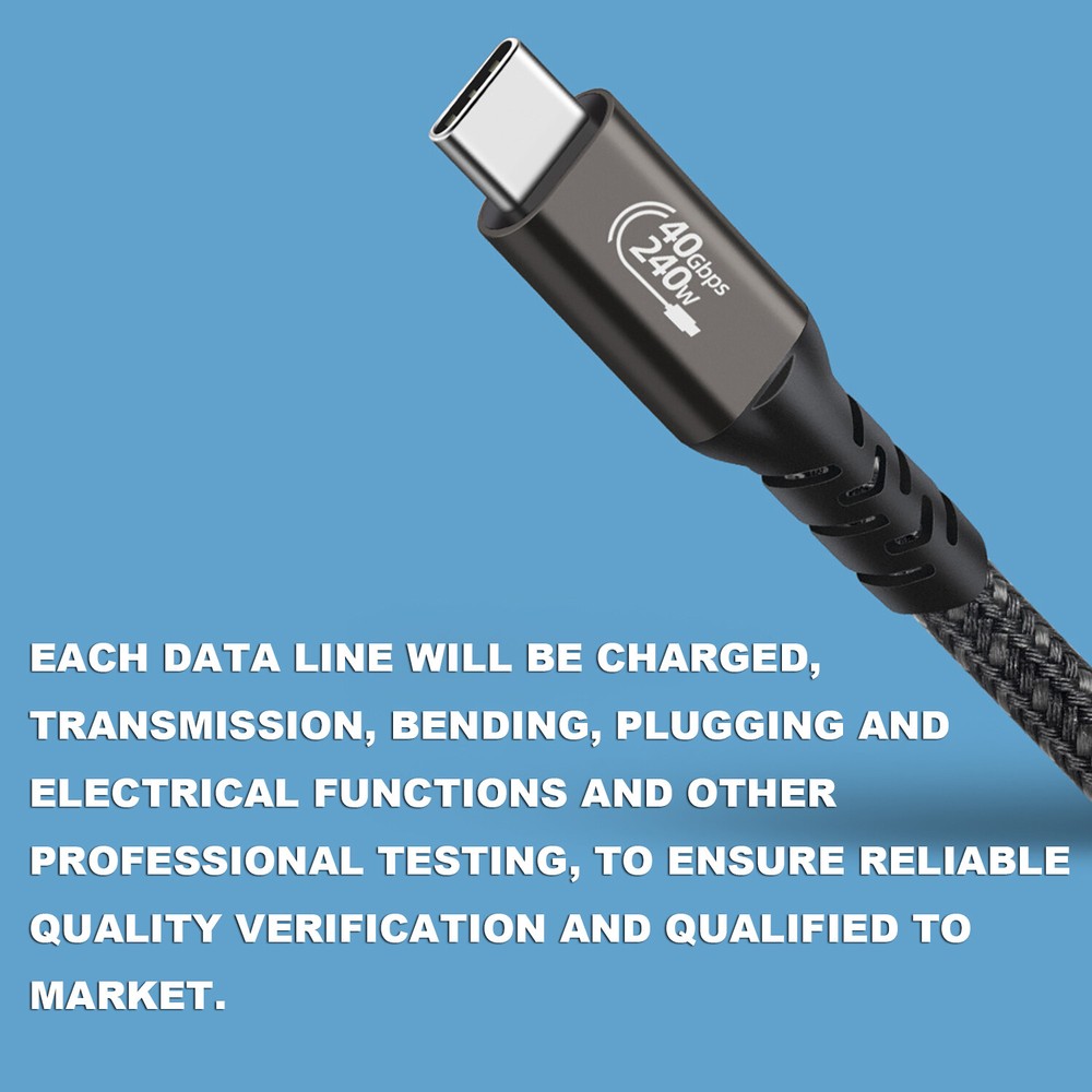 2-Pack USB 4.0 Data Cable 40Gbps Thunderbolt 4/3 8K Display 240W Fast Charging