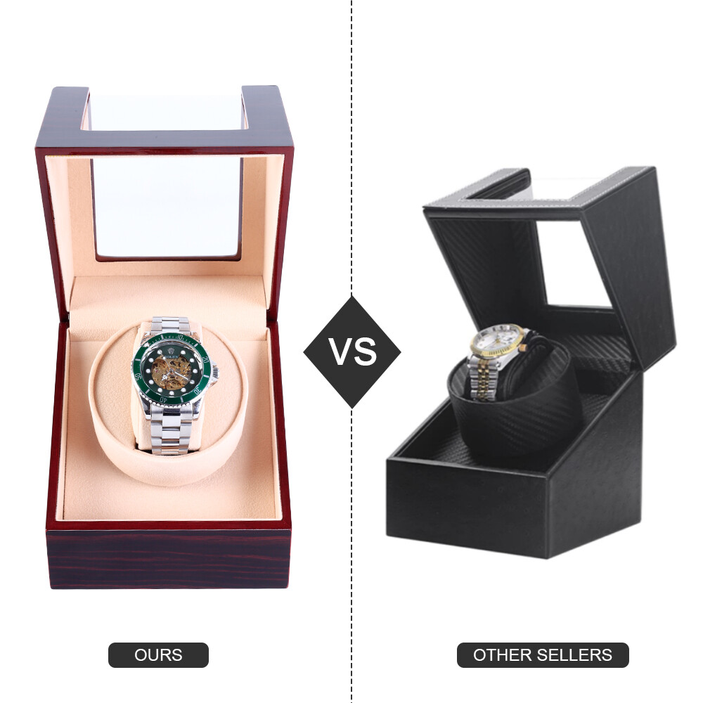 Single Automatic Watch Winder Storage Display Case Box With Silent Motor Gift