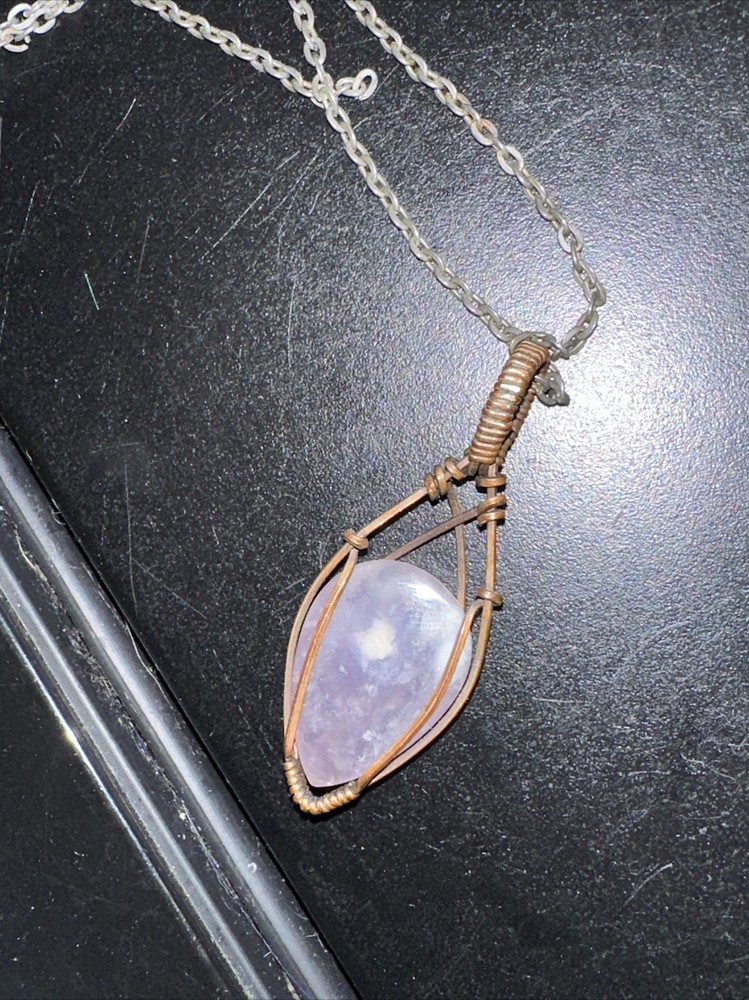 Polished Grape Agate Necklace