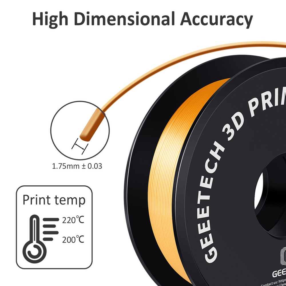 Geeetech Silk PLA 3D Printer Filament 1.75mm 1KG Multicolor For FDM 3D Printer