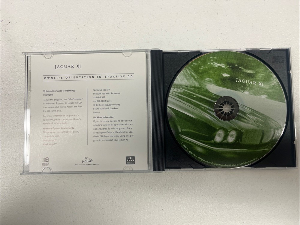 2000 Jaguar XJ Owners Orientation Interactive CD-ROM (New)