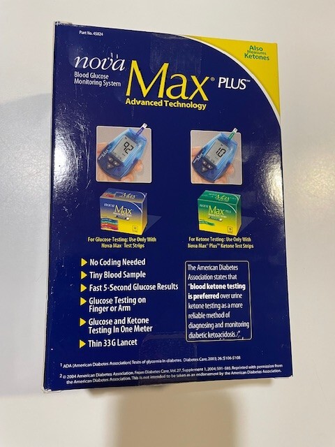 Nova Max Plus Blood Glucose Meter unopened box but EXP 2016