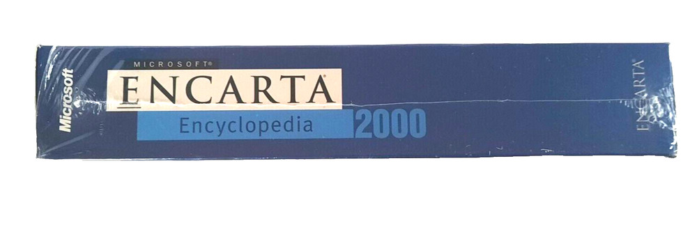 Vintage MICROSOFT Encarta ENCYCLOPEDIA 2000 Windows PC CD ~ Big Box ~ NOS NRFB