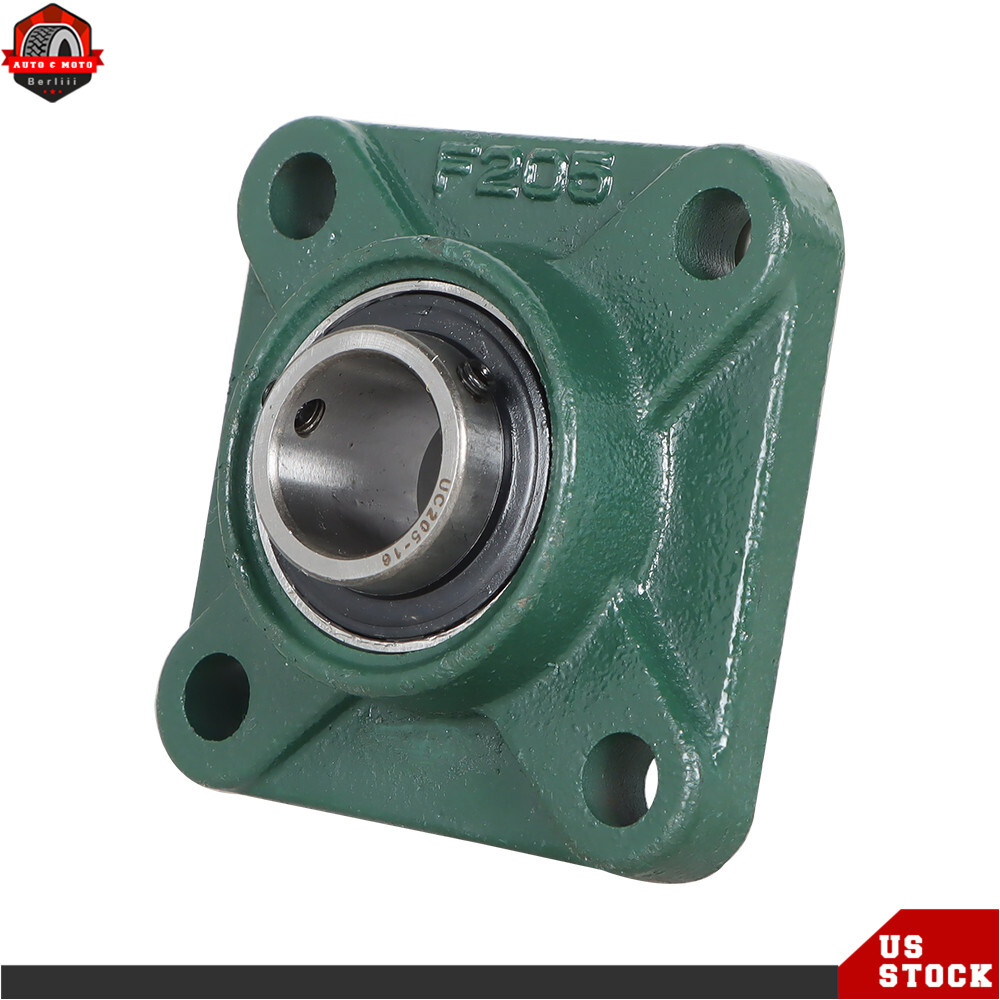 10 Pack UCF205-16 1" Bore 4 Bolt Solid Base Pillow Block Flange Bearing