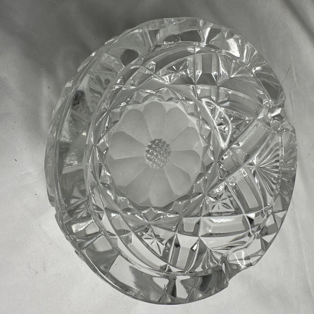 Heavy Glass Ashtray 6”