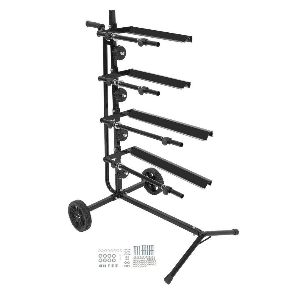 Mobile Masking Paper Machine Auto Body Paint Tree Stand Multiple Rolls Black