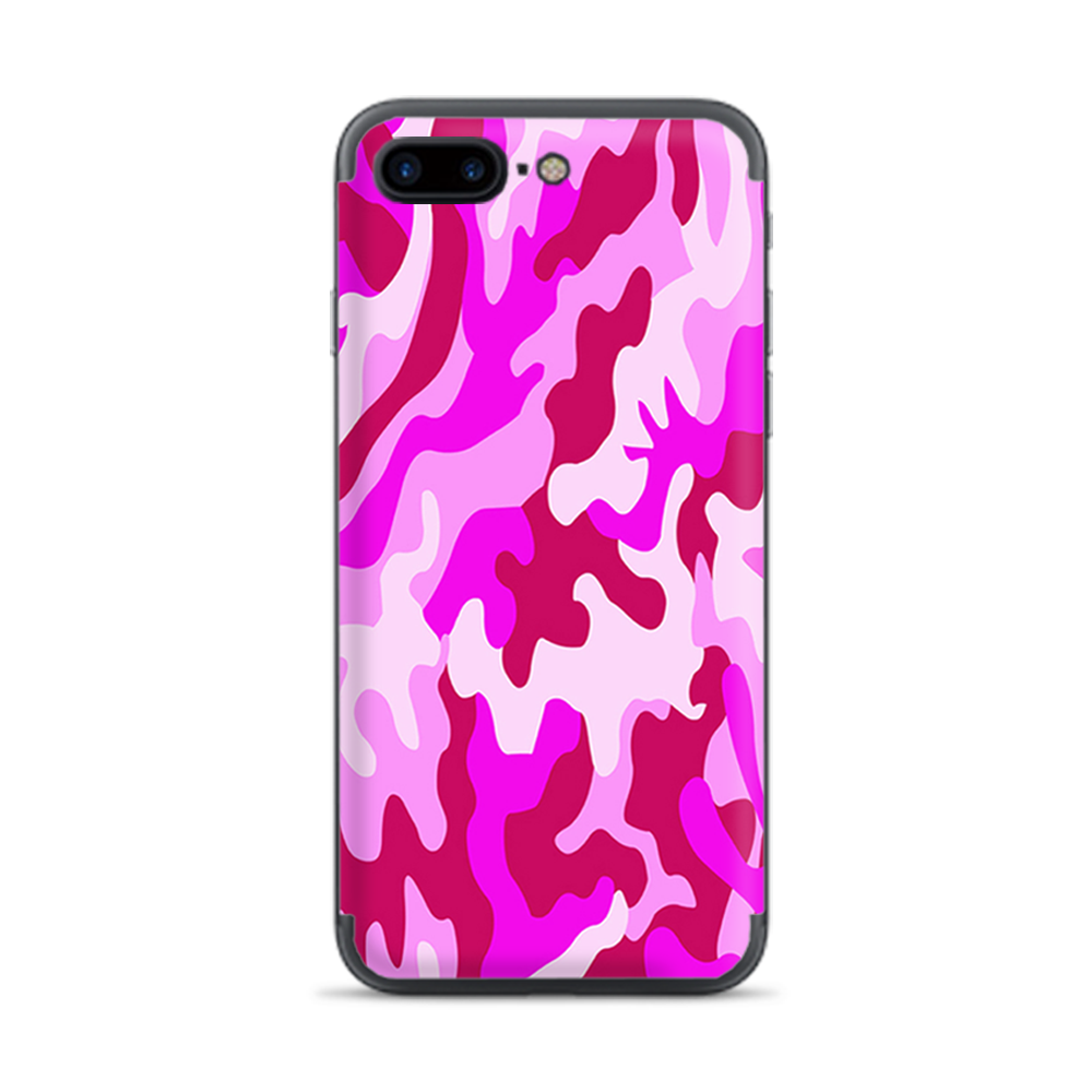 Apple iPhone 7 / 8 Plus Skins Decal Wrap pink camo, camouflage