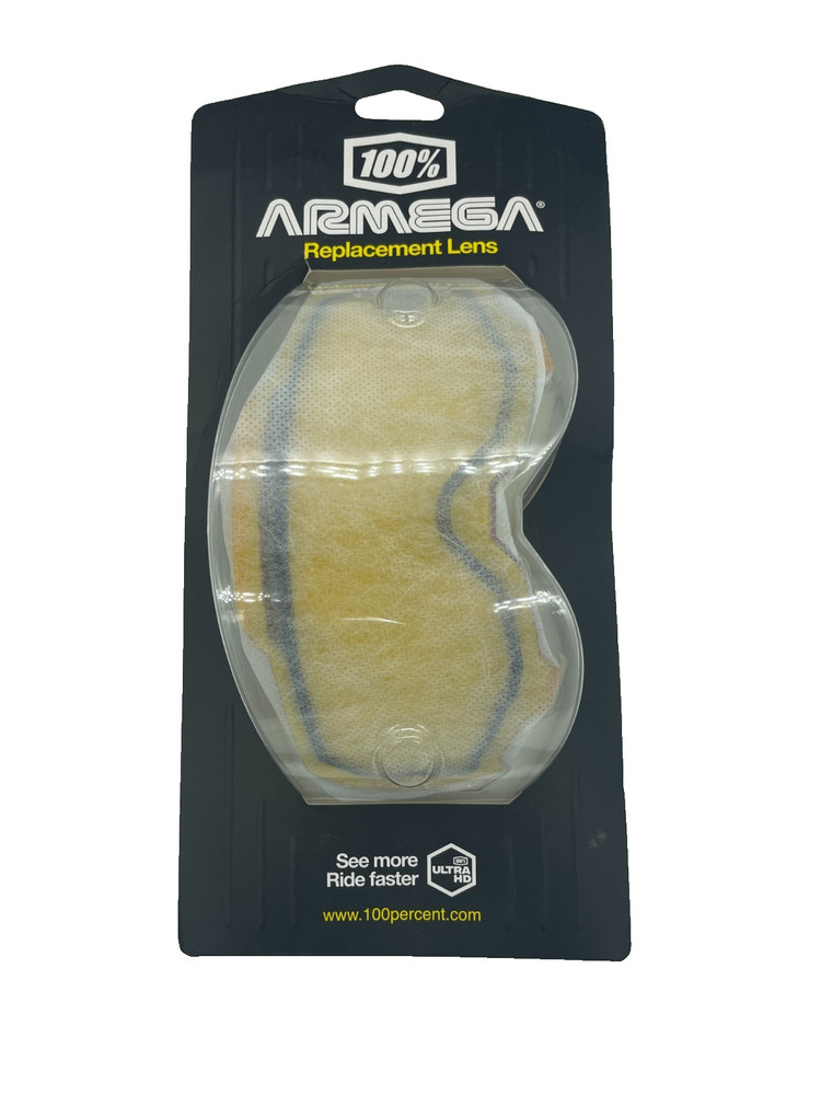 100% Armega Replacement Lens Dual Pane Vented Yellow