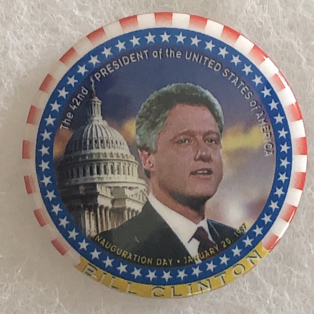 Bill Clinton Inauguration  1 3/4” pinback button pin