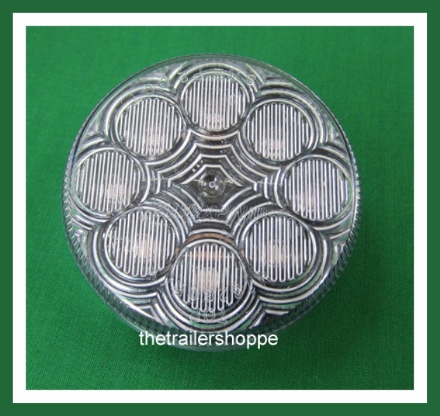 Maxxima 2-1/2" Round Clearance Side Marker light 8 LED Amber Clear Lens