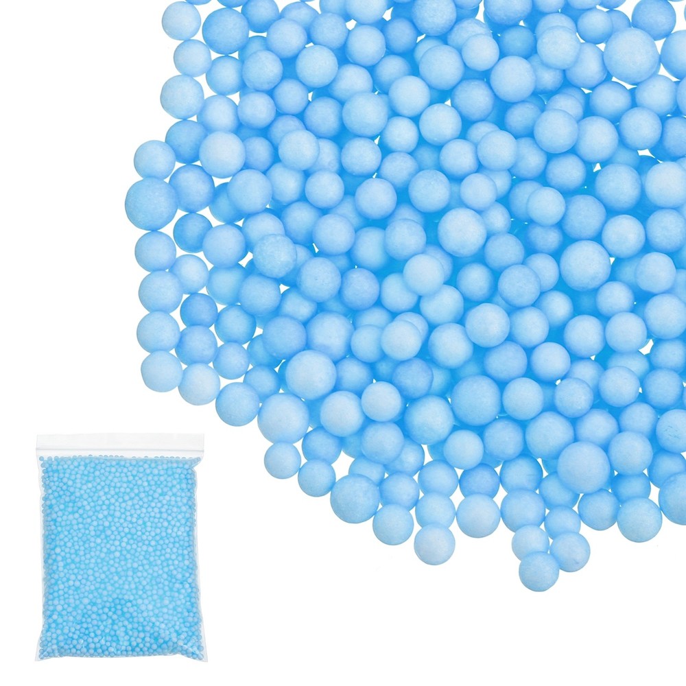 Foam Beads, 4-6mm Mini Small Balls Polystyrene Beads Light Blue