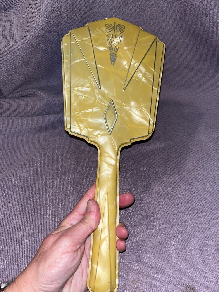Vintage Art Deco Hand Mirror