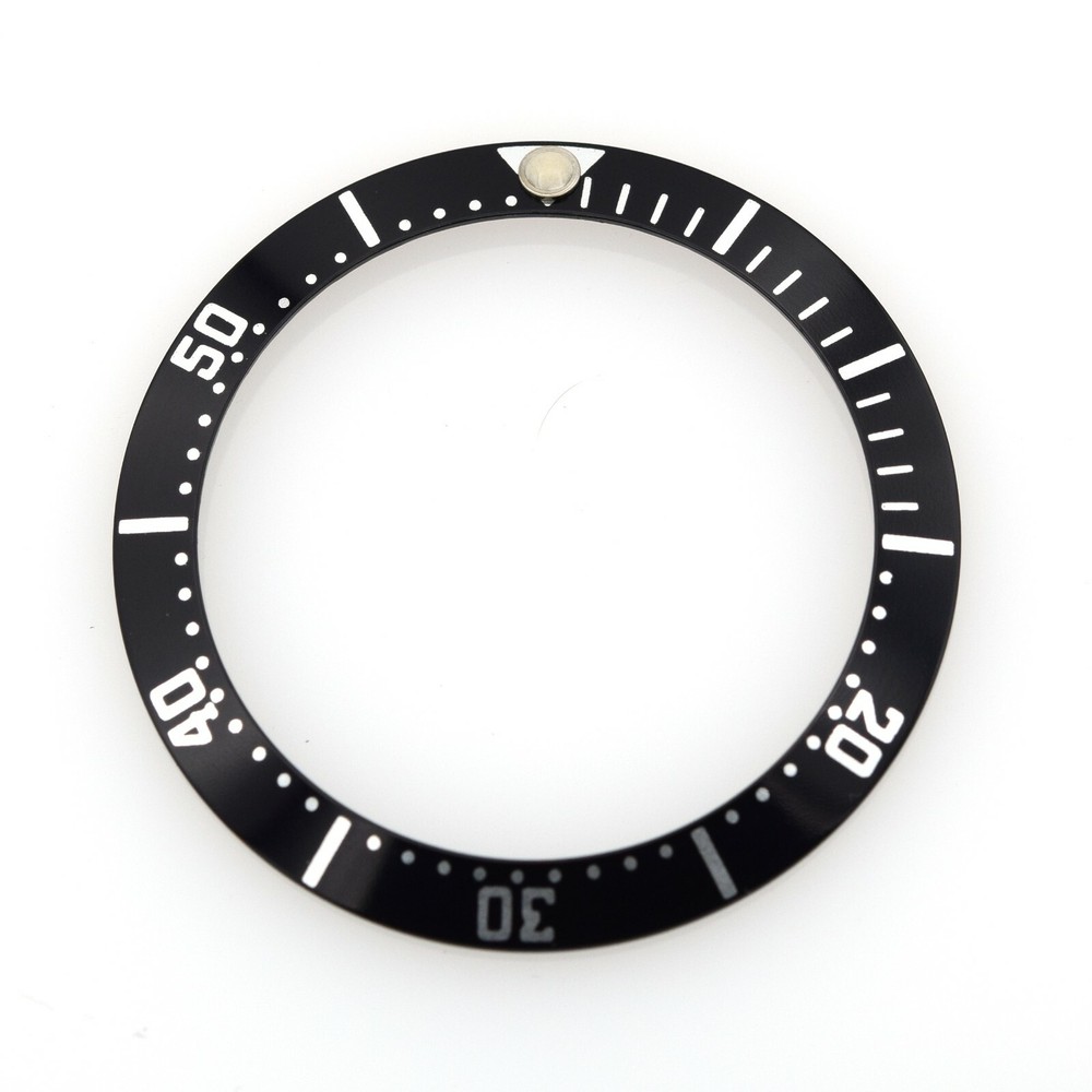 Black and Silver Bezel Insert For Midsize Omega Seamaster