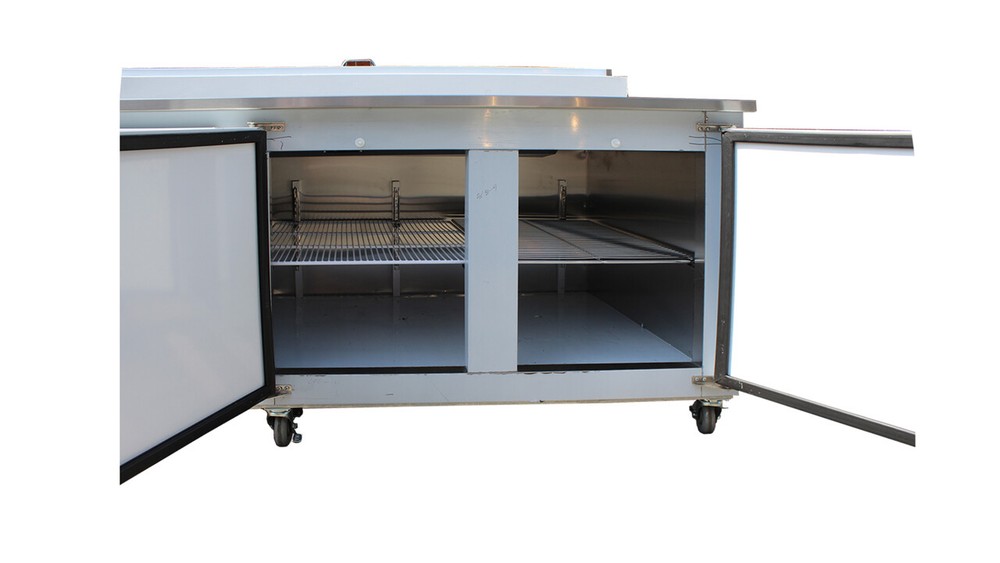 Cooltech 96"W 4-Door Undercounter WorkTop Low Boy Refrigerator