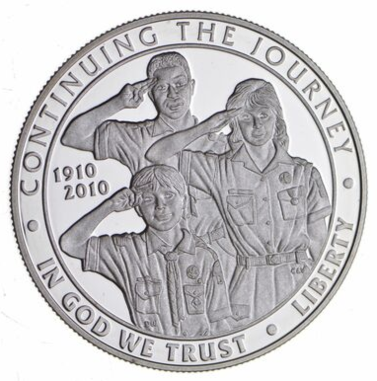 Proof 2010 Boy Scouts - US Commemorative 90% Silver Dollar
