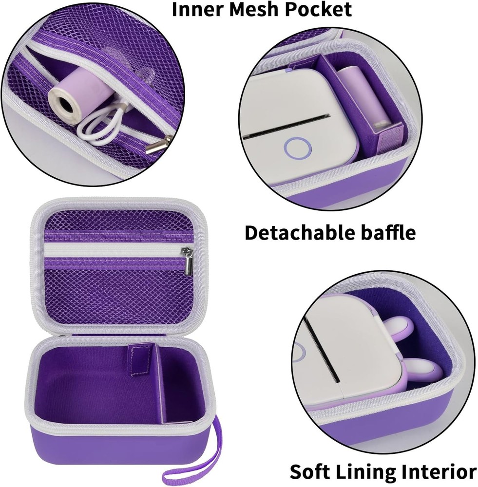 Compact and Stylish Label Maker Storage Case for Memoking T02 & Phomemo Models