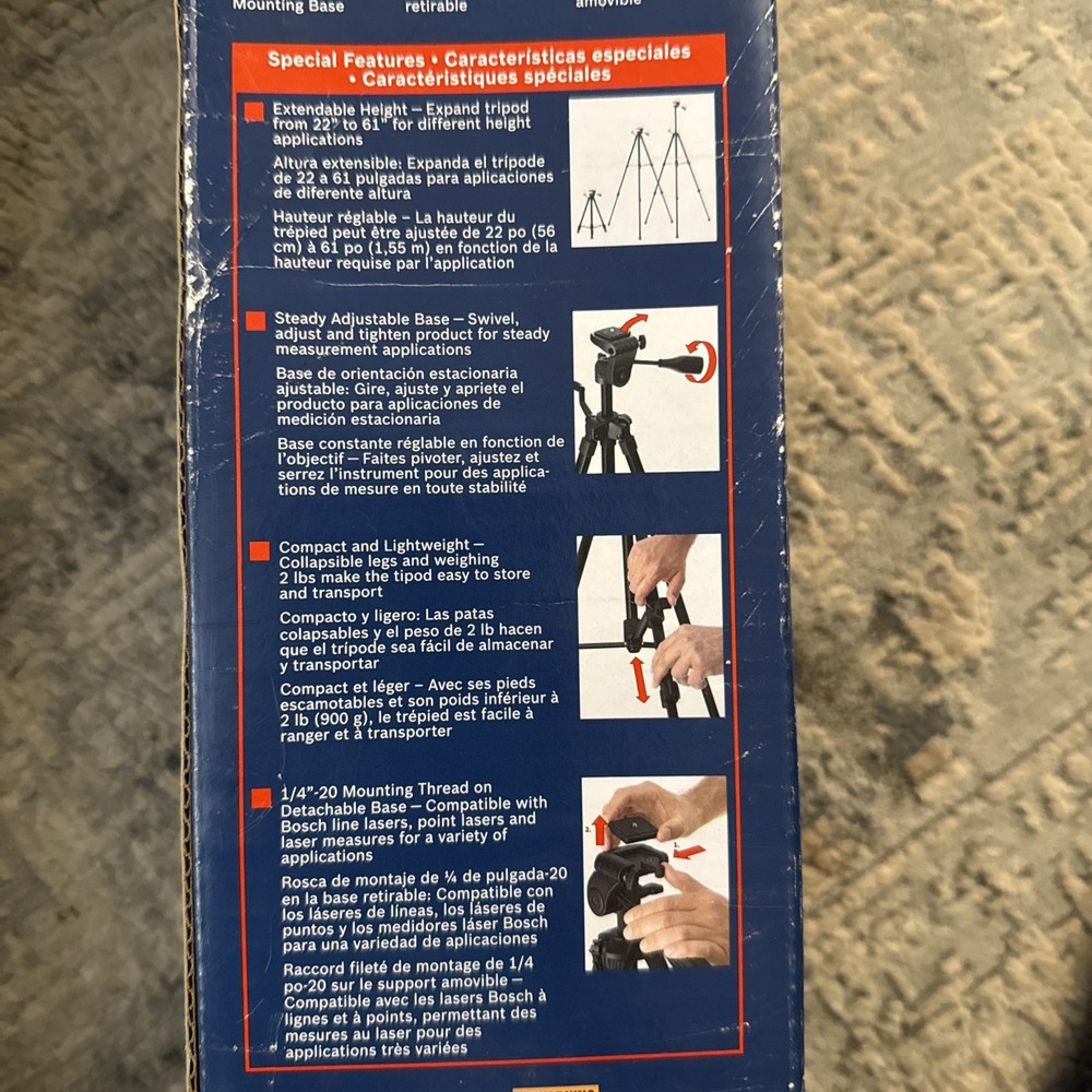 Bosch BT150 Compact Tripod with Extendable Height