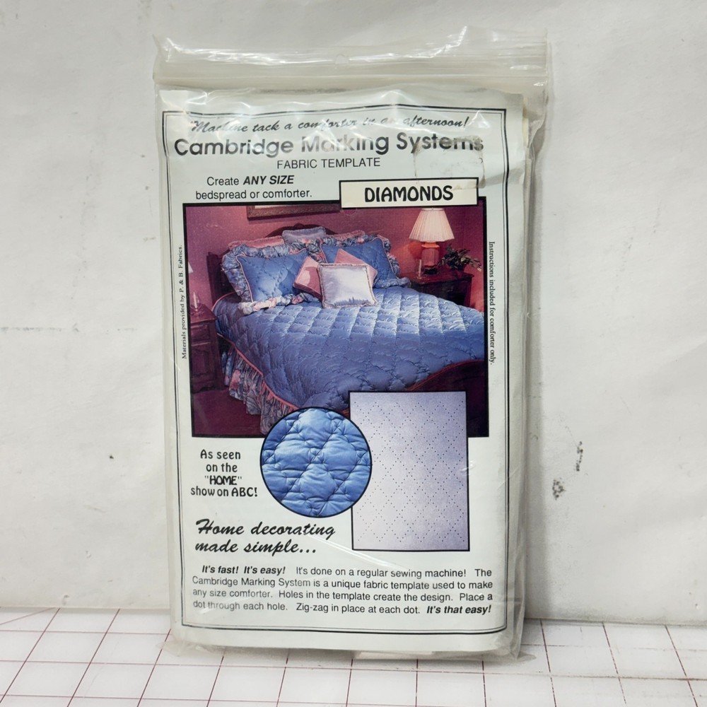 Cambridge Marking Systems - Fabric Template (Diamonds) - New