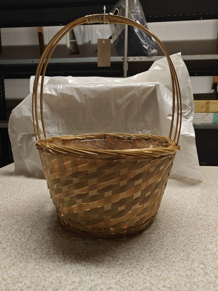 Vintage Planter Basket Wicker with Handle