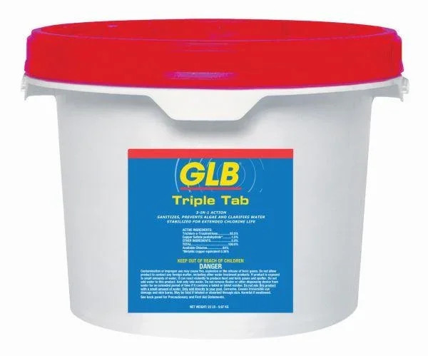 GLB Triple Tab Chlorinating Tablets - 22.5 lbs