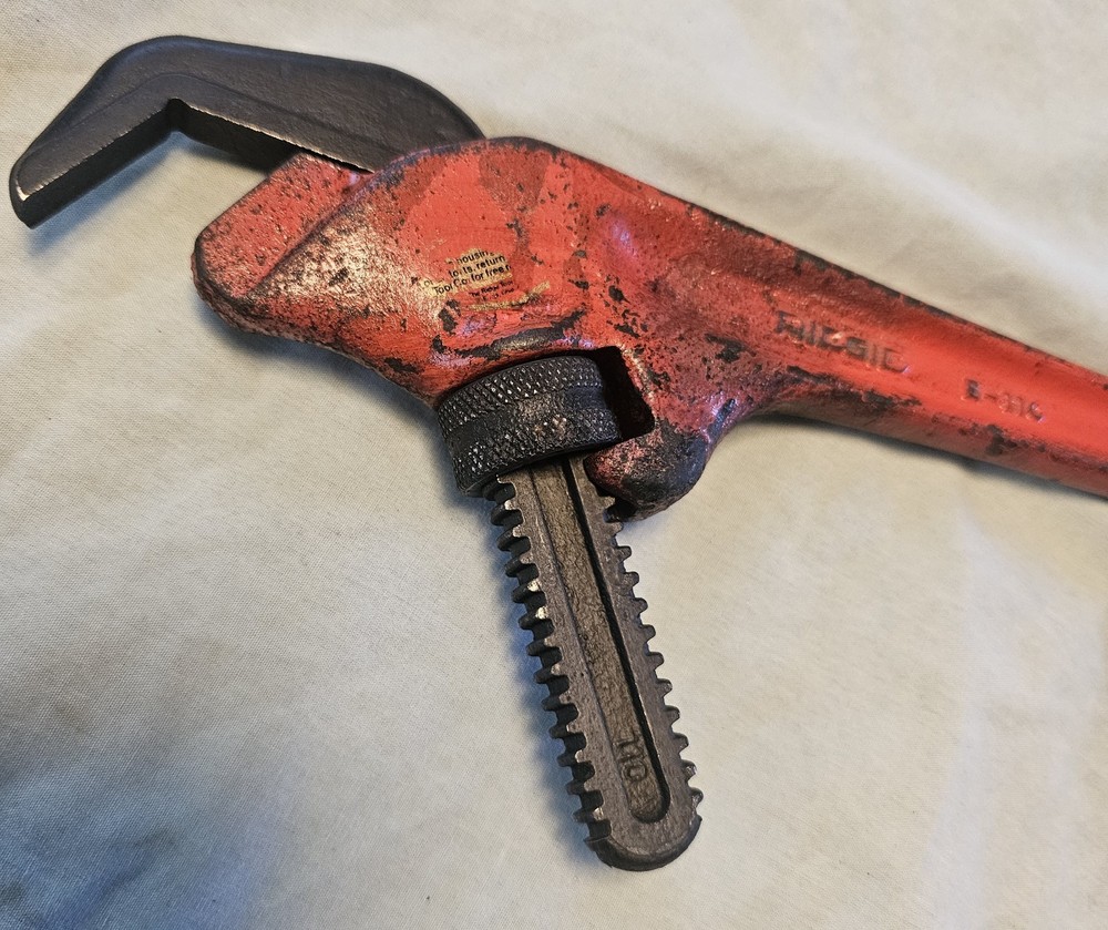 Ridgid Offset Hex Nut Pipe Wrench Smooth Jaw E-110 Elyria OH USA