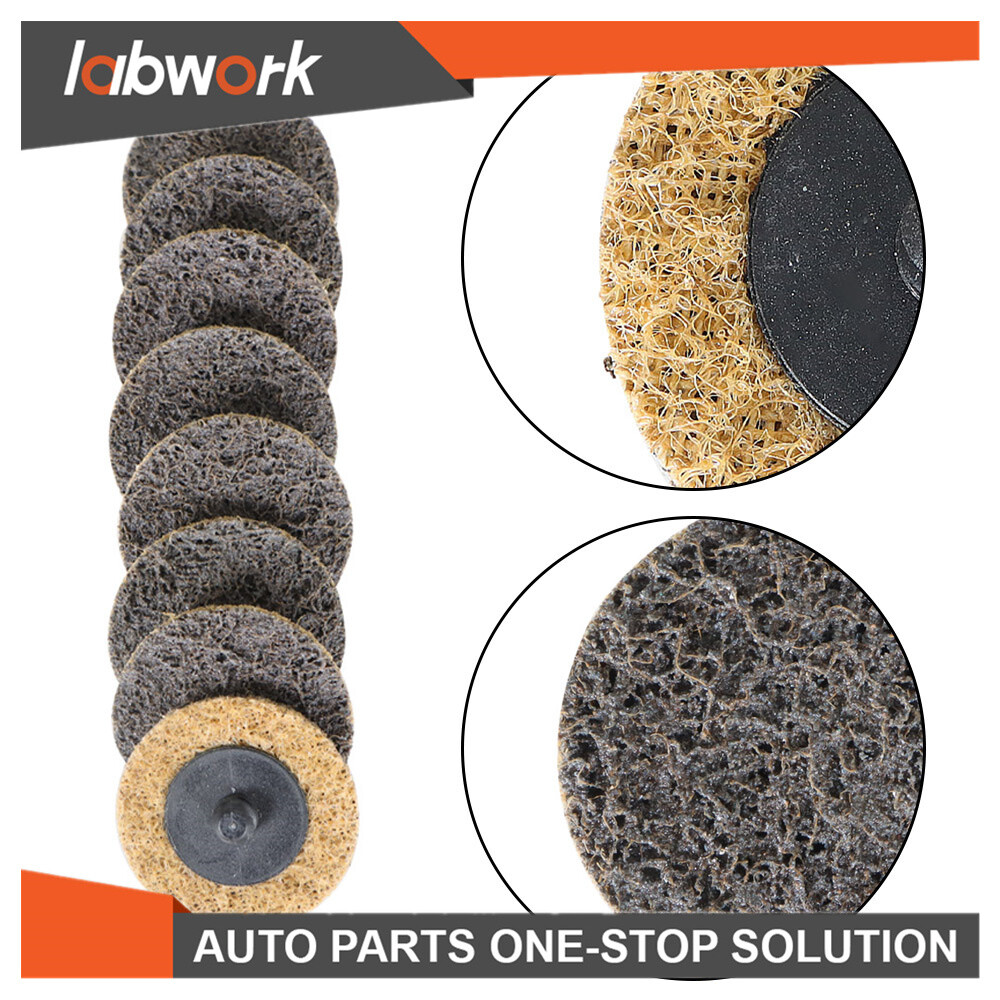 Labwork Coarse Surface Conditioning Discs Roll Lock Grinder Sanding Pad 50Pcs 2"