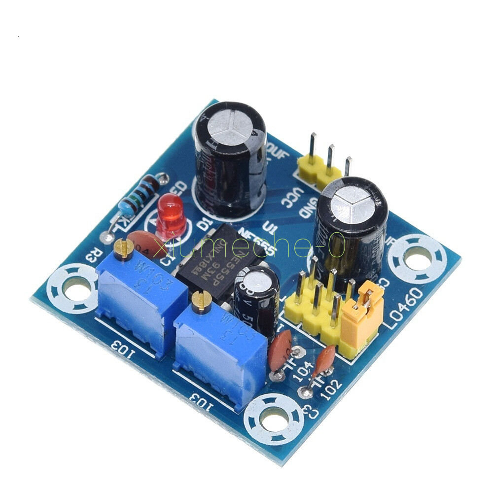 NE555 Duty Cycle and Frequency Adjustable Square Wave Module Board DIY Kit