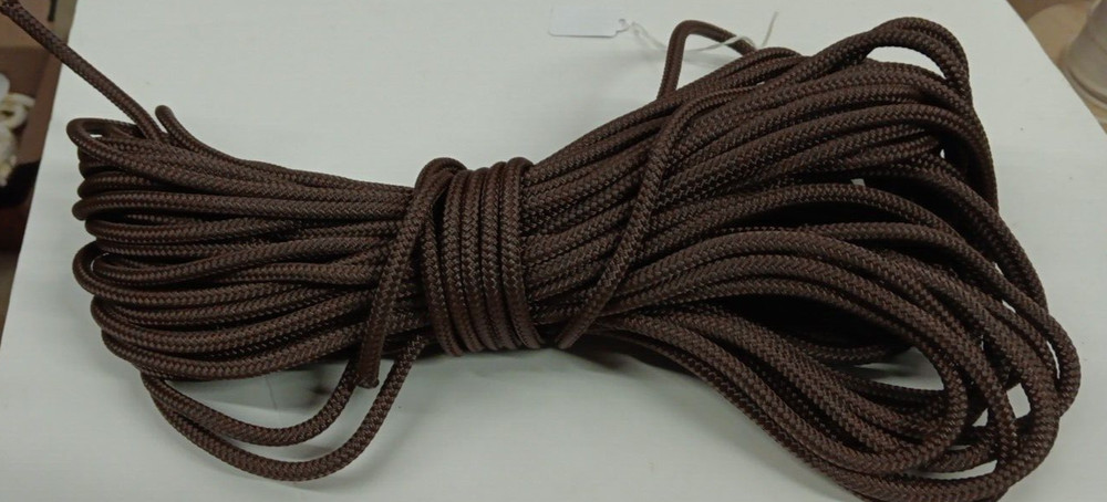 5/16 x 100 ft. Double Braid-Yacht Braid polyester rope. Brown