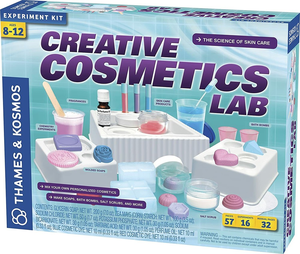 Creative Cosmetics Lab Science Kit | 16 Experiments Including Soaps, Bath Bombs,