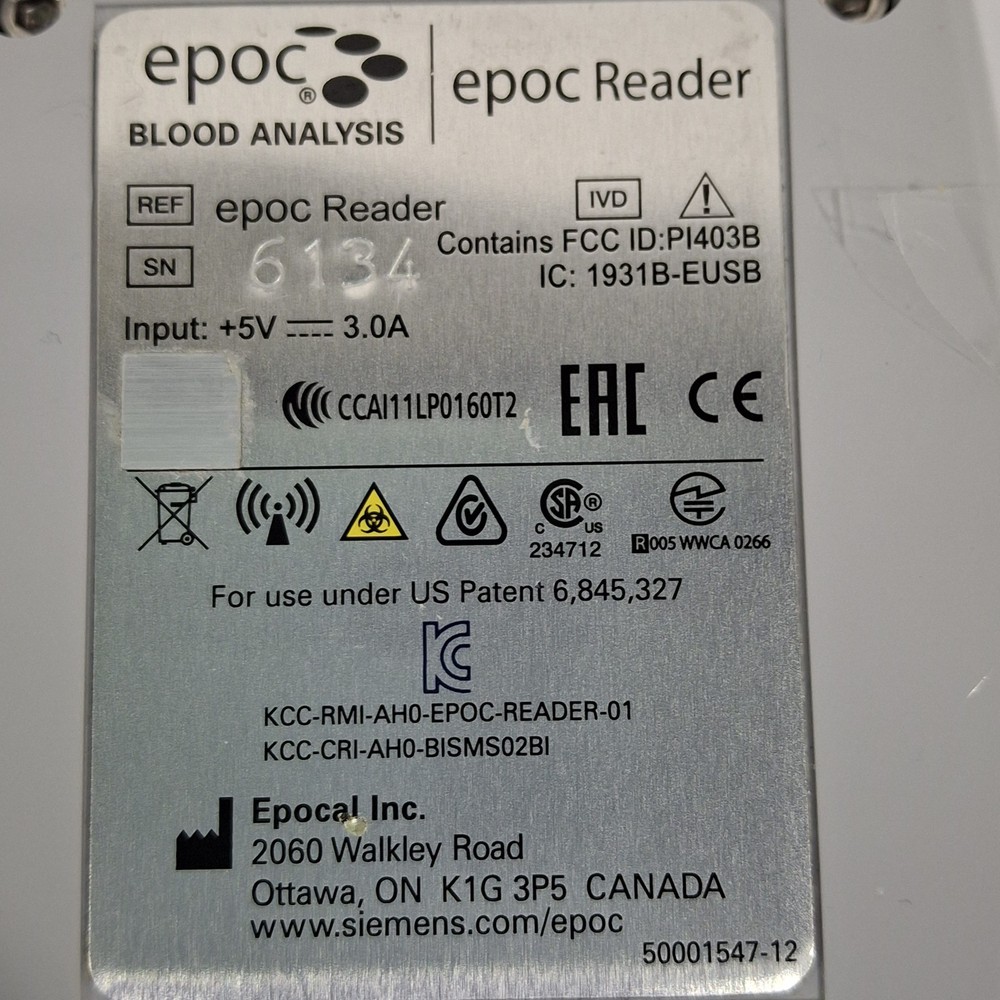 Epocal, Inc Epoc Reader Base