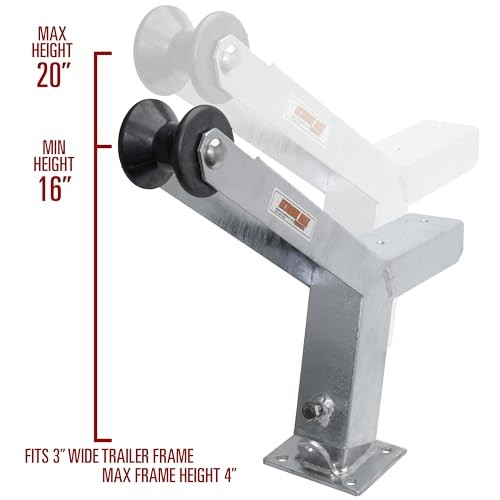 3006.6895 Adjustable Trailer Winch Stand with Roller 4"