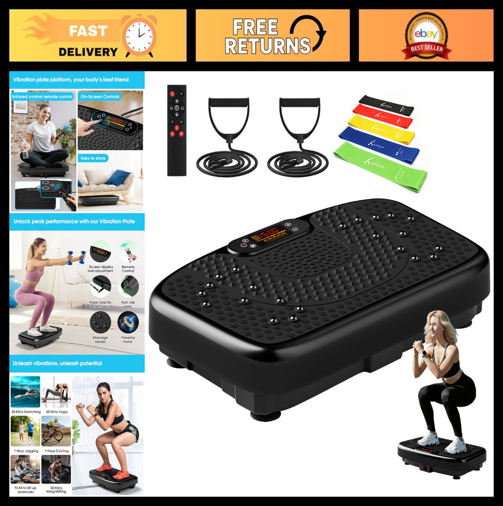 Vibration Plate Exercise Machine for Lymphatic Drainage & Weight Loss - 450 lbs