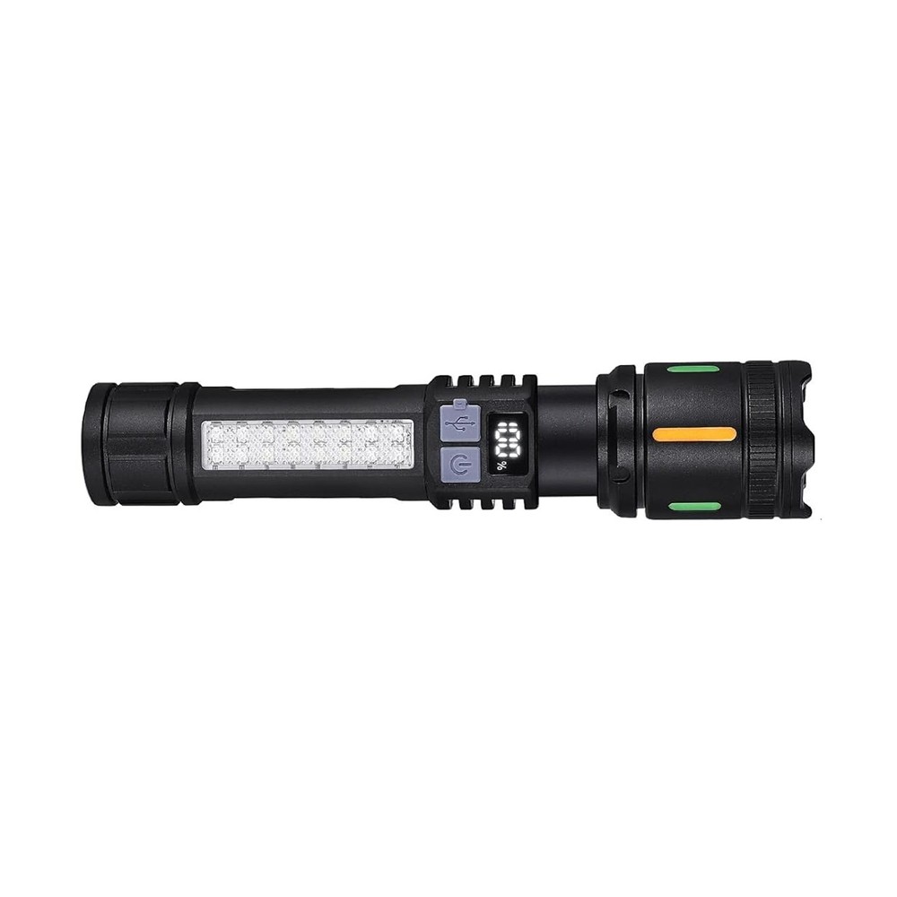 3000 Lumens LED Flashlight Rechargeable with 5 Modes Adjustable Head Portable
